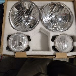 2007-2018 Jeep Wrangler JK Used OEM Halogen Headlight And Fog Light Assemblys